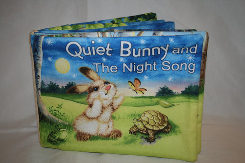 Quiet Bunny and the Night Song Children's Quilted Cloth Book