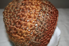Load image into Gallery viewer, Crochet Hat in Warm Earth Colors of Browns